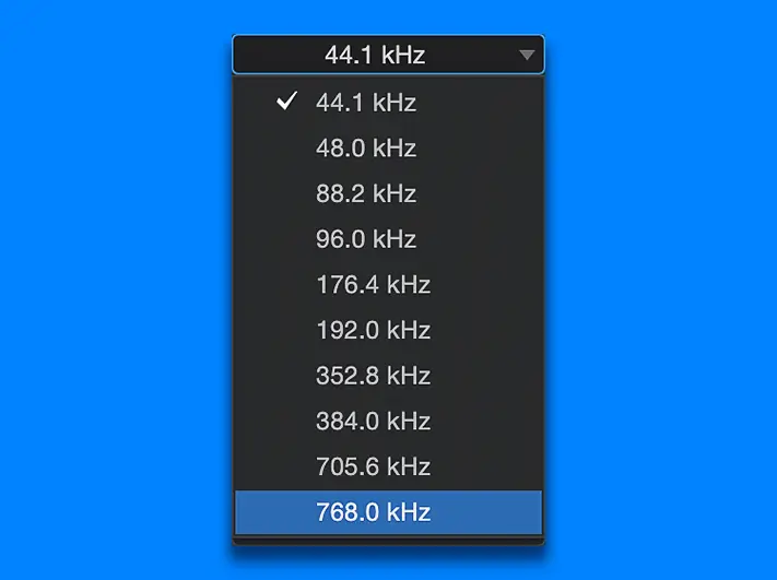 Ultra-high sample rate support