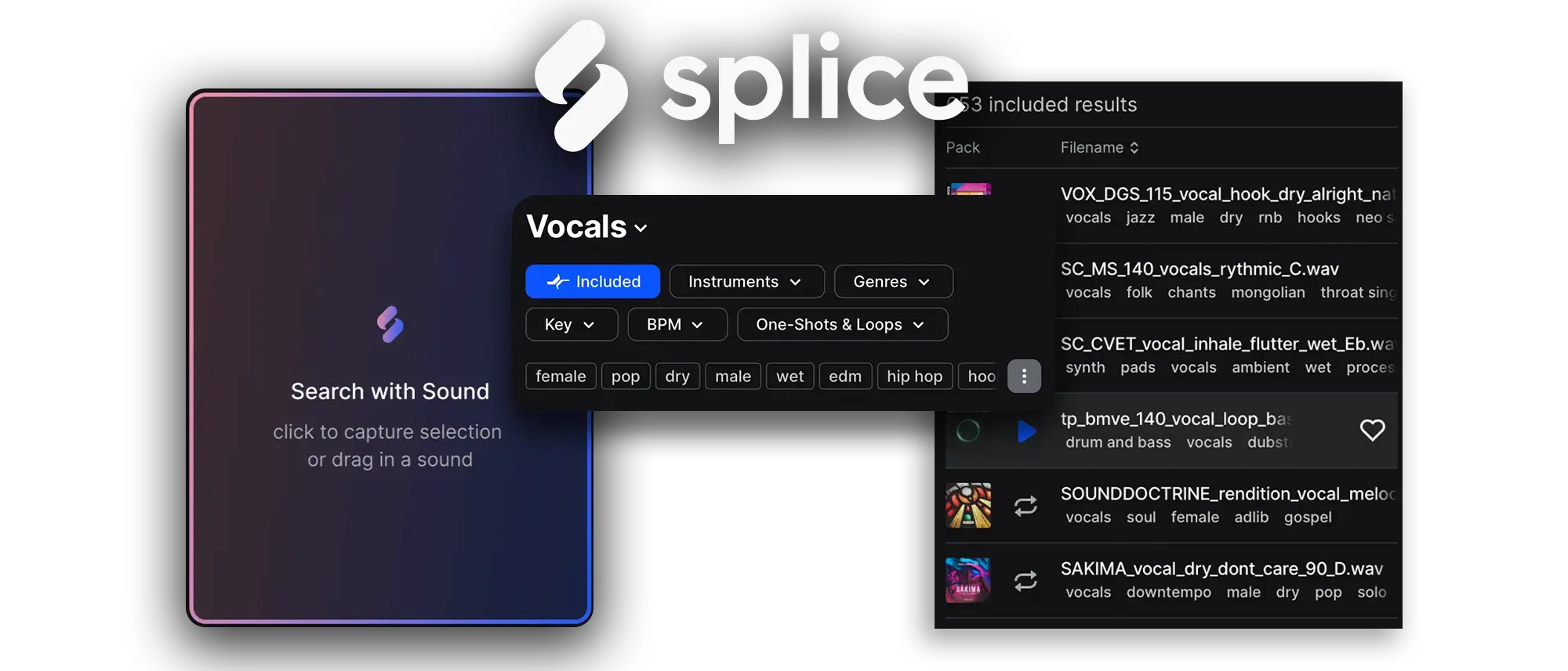 在您的 DAW 中直接访问 Splice 海量采样库，借助 Search with Sound 功能，畅享数千个精选免费 Splice 采样，并自动与您的项目节奏、调性与速度完美同步。